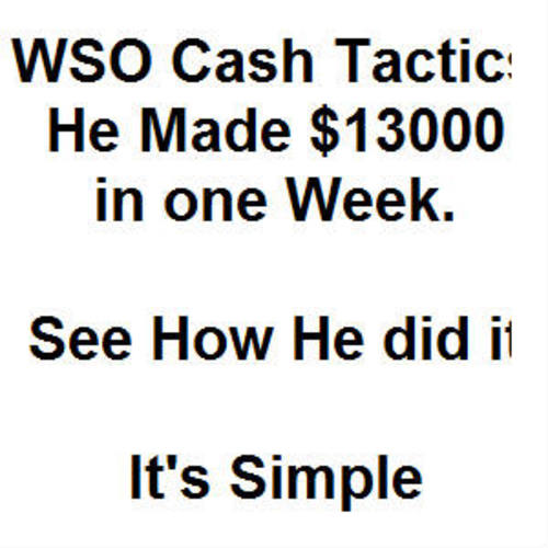 Product picture WSO Easy Cash Method $13000 in one week one WSO